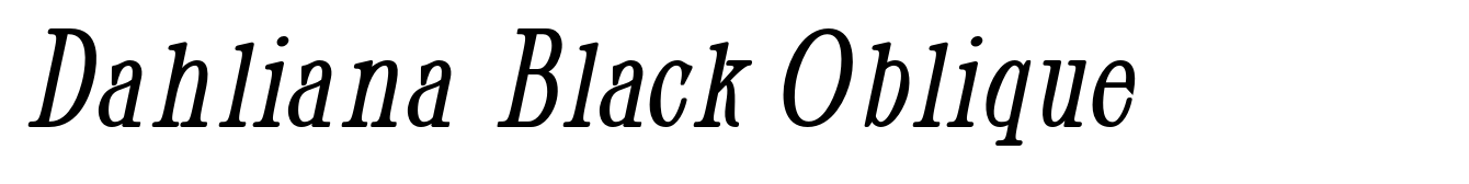 Dahliana Black Oblique